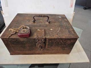 Antigua Caja hierro años 50 ferroviario