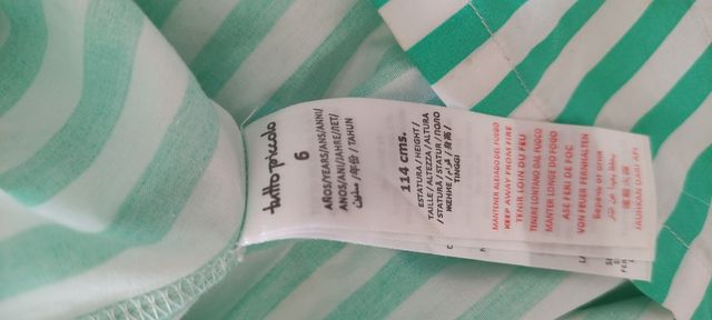 Vestido niña Tutto Piccolo rayas 6 años