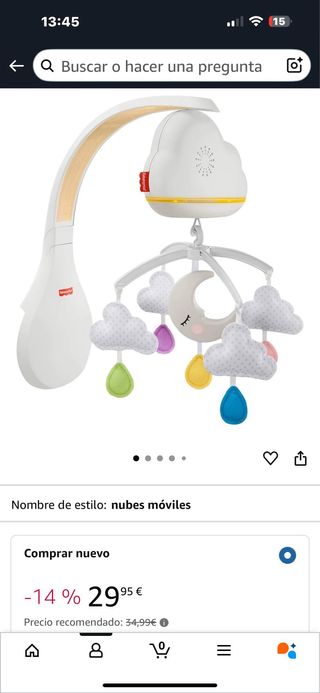 Juguete de cuna/Proyector Fisher-Price motorizado 