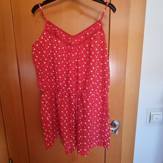 Pack 2 Monos rojo lunares y gris 