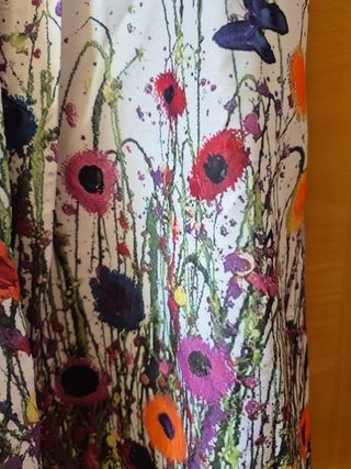 Vestido blanco estampado flores