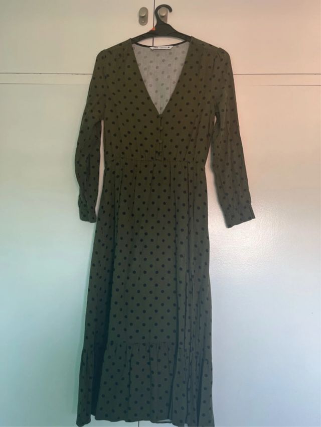 Vestido lunares verde - Talla M