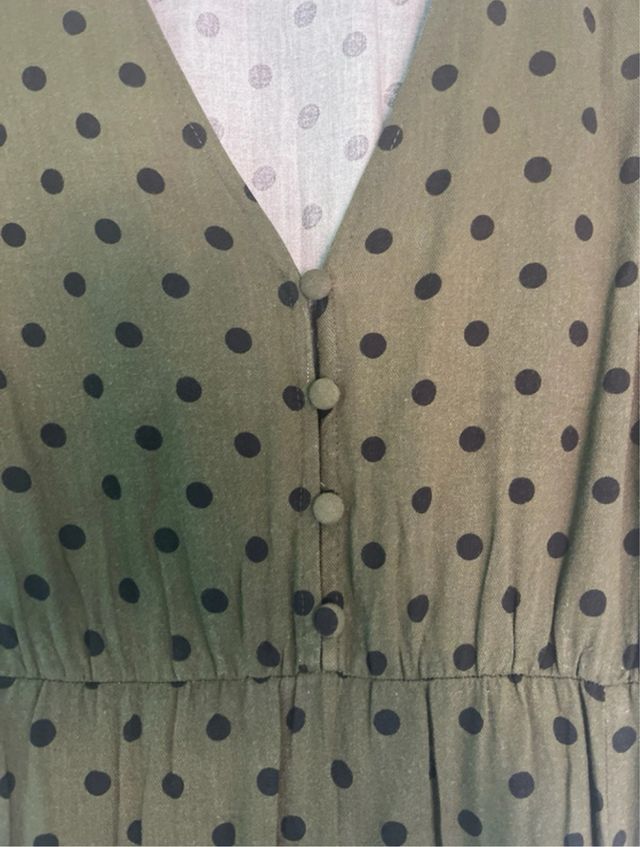 Vestido lunares verde - Talla M