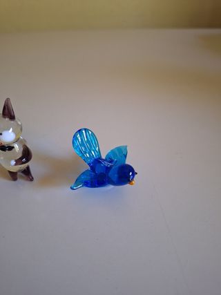 3 animaletti vetro colorato