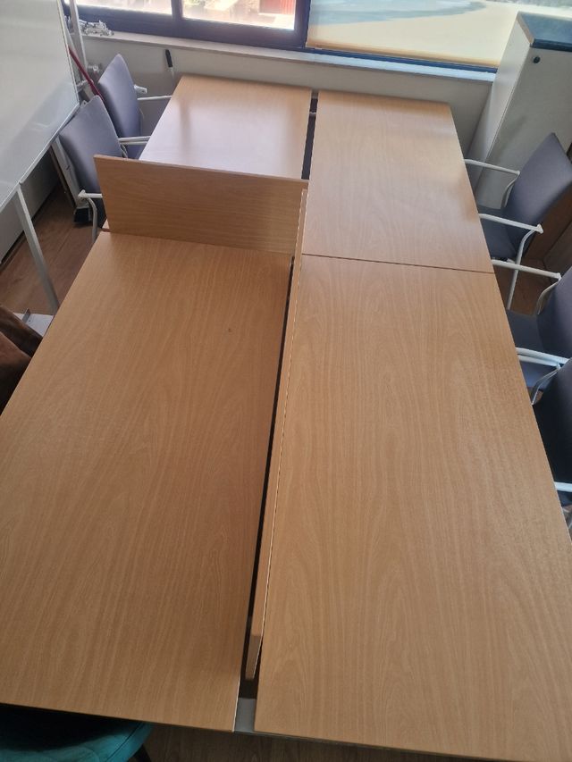 Mesa oficina 4 puestos - madera