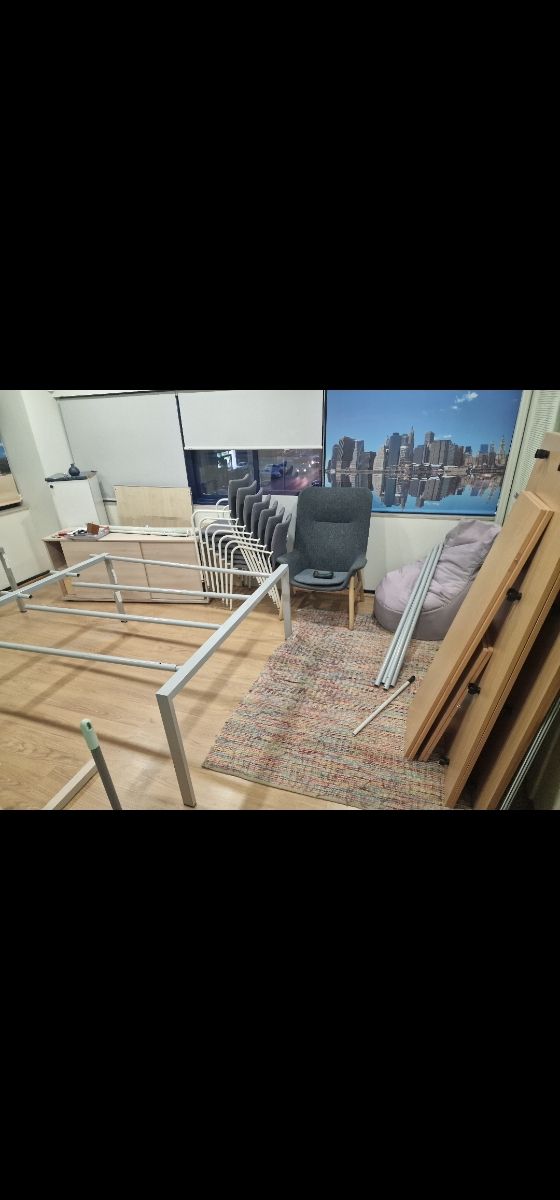 Mesa oficina 4 puestos - madera