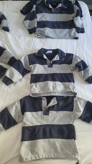 Sudaderas Yago School rayas grises-azules