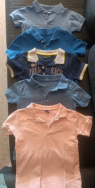 5 Polos Niño 3-4 años