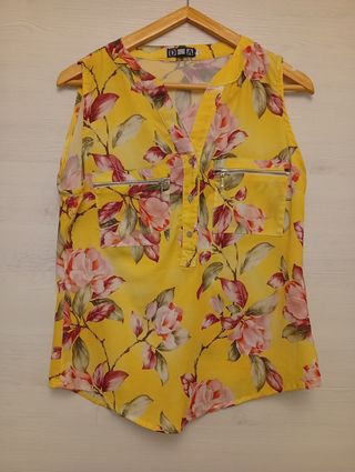 Blusa Amarilla DNA - Flores