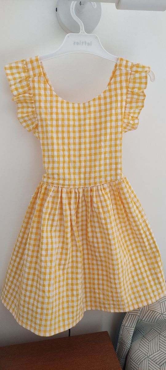 Vestido niña vichy amarillo - 6 años