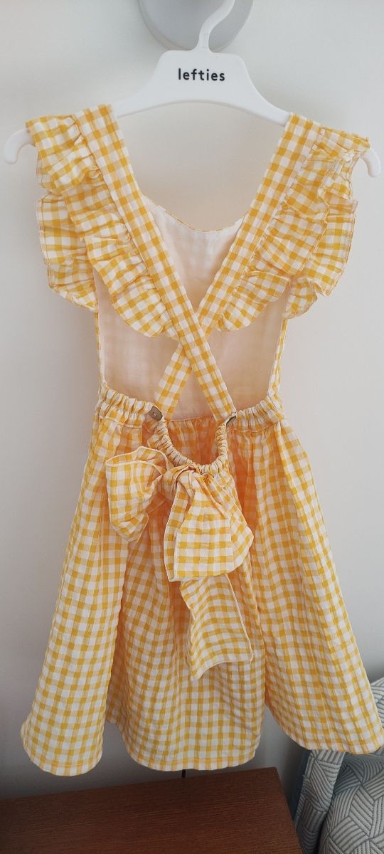 Vestido niña vichy amarillo - 6 años