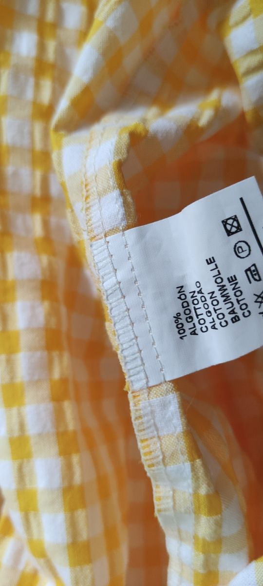 Vestido niña vichy amarillo - 6 años