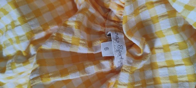 Vestido niña vichy amarillo - 6 años