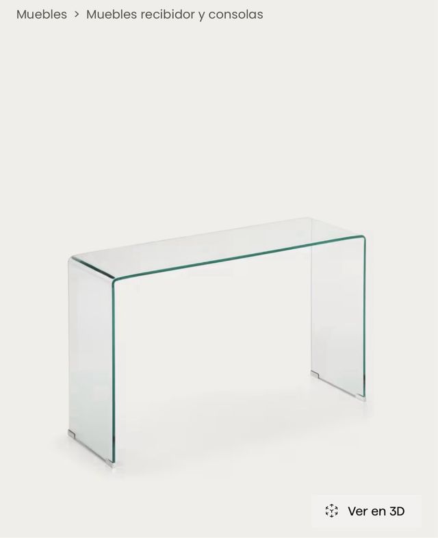 Mueble recibidor consola cristal Burano