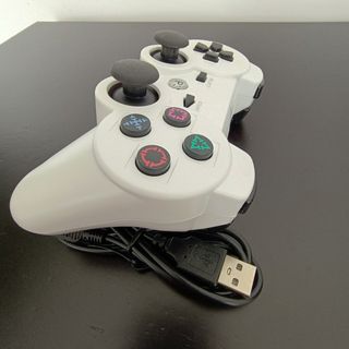 Controlador PS3/PC -Branco, bluetooth double shock