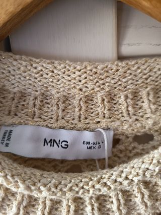 Top crochet Mango beige