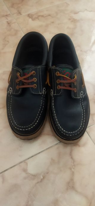Náuticos Piel Azul - Zapatos