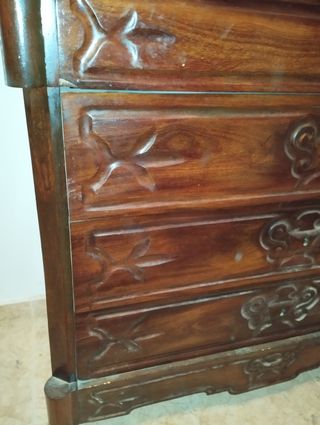 Cajonera antigua mármol 5 cajones