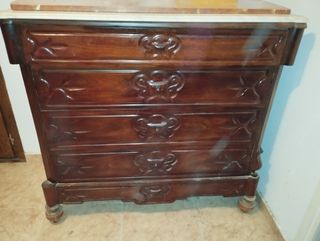 Cajonera antigua mármol 5 cajones