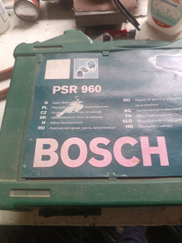 Batería Bosch 9,6V usada, de modelo PRS 960
