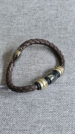 Pulseras piel hombre - 7uds