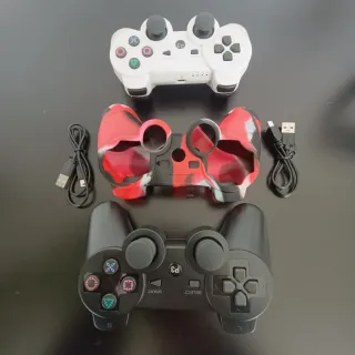 2 controladores PS3 e PC, com capa silicone novos