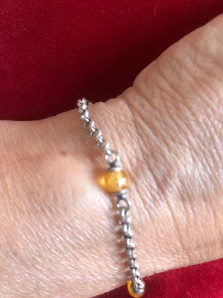 Braccialetto argento 925 ambra