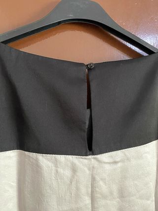 Vestido S / M ZARA elegante blanco negro gris 