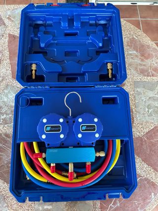 Juego de manómetros para carga aire acondicionado
