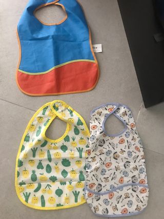 Baberos bebé silicona - 6uds