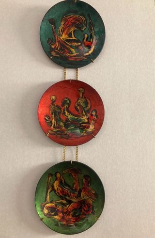 3 Piattini Decorativi Murali