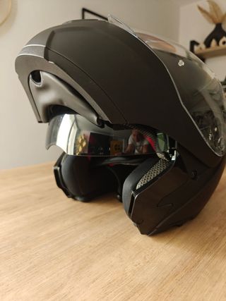 Casco moto integral negro mate