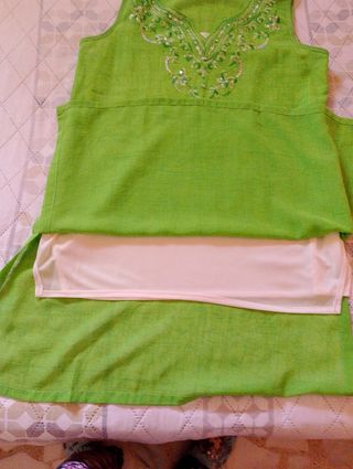 Vestido caftán verde