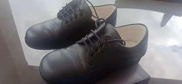 Zapatos niño piel negros talla 34