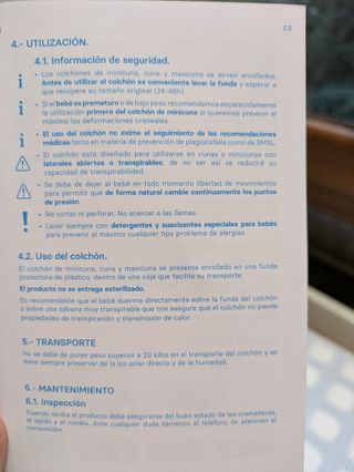 Colchón para Minicuna Ecus Care Ultimate
