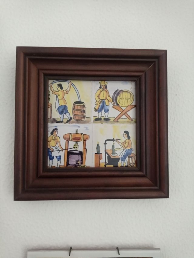 Cuadro azulejos vintage - Artesanía.