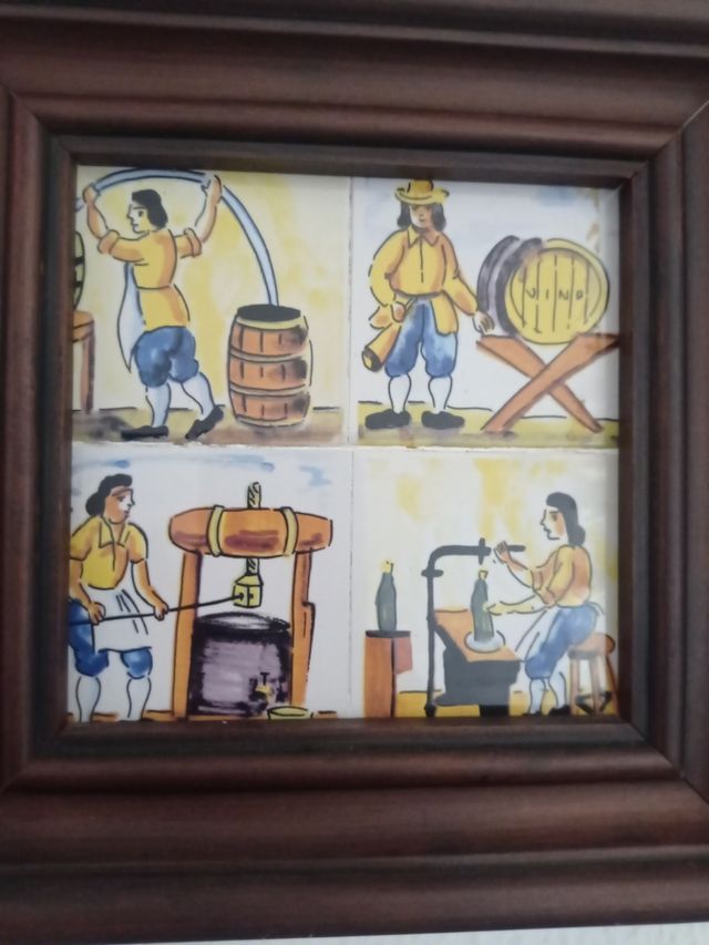 Cuadro azulejos vintage - Artesanía.
