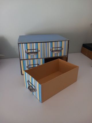 Mini cajonera azul 25x21x17cm