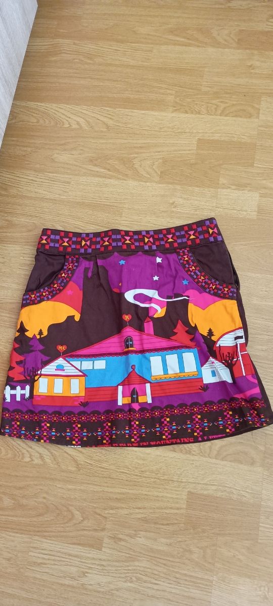 Falda estampada multicolor