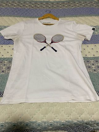 Camiseta Silbon blanca - Tenis Talla M grande