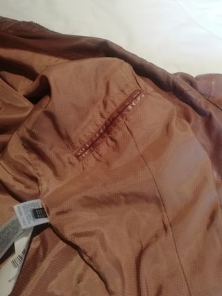 Cazadora piel Massimo Dutti marrón Talla M