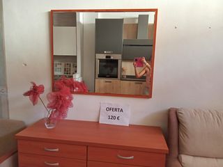 Cómoda 8 cajones madera 120€