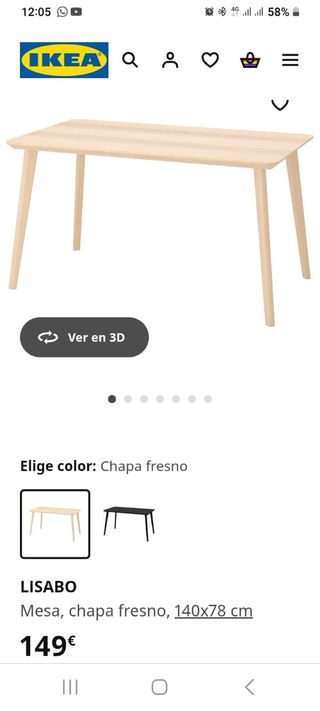 Mesa Ikea de madera