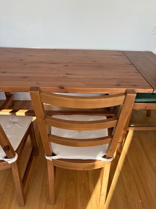 Mesa extensible Nordviken + 6 sillas a juego