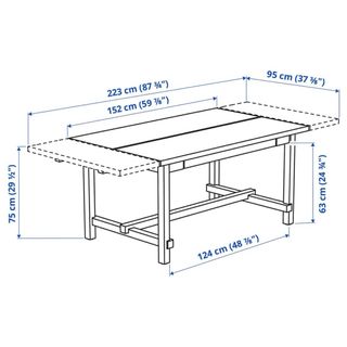 Mesa extensible Nordviken + 6 sillas a juego