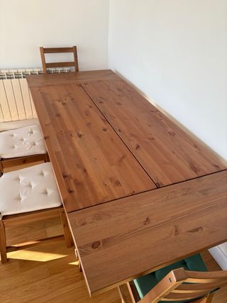 Mesa extensible Nordviken + 6 sillas a juego