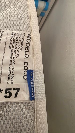 Colchón cuna 100% coco. 