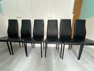6 Sillas Comedor - Piel Sintética