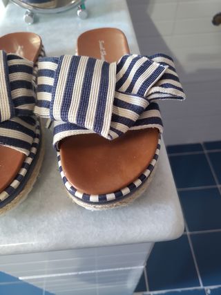 Ciabatte Sweet Shoes blu/bianche n.36