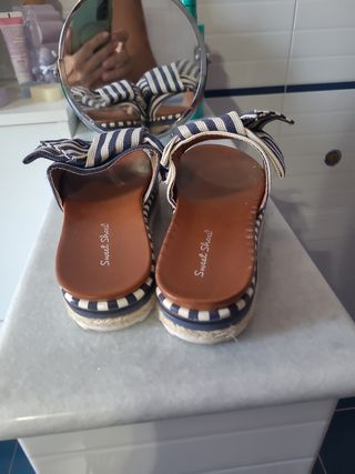 Ciabatte Sweet Shoes blu/bianche n.36